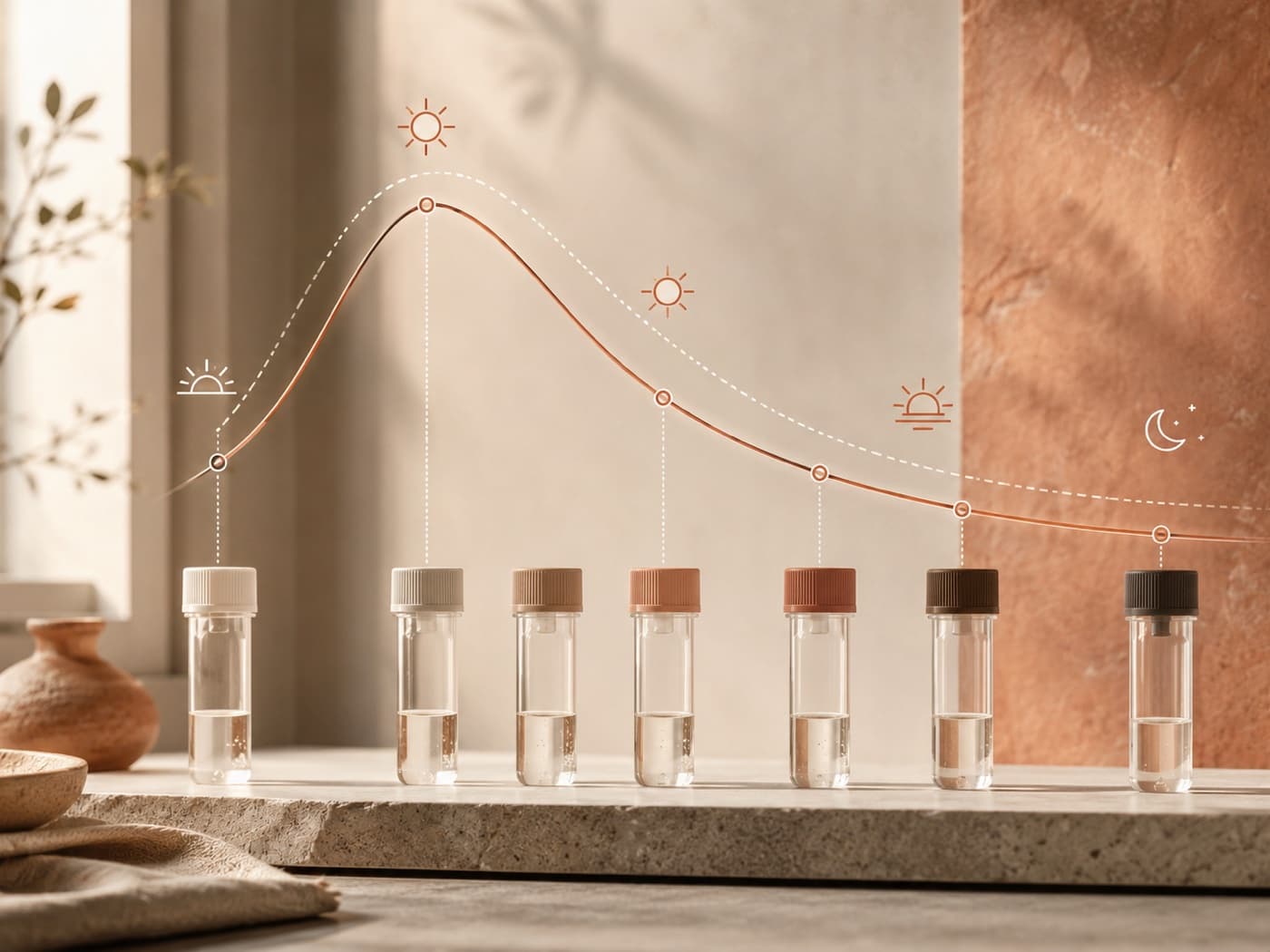 Saliva diagnostics (cortisol day profile)