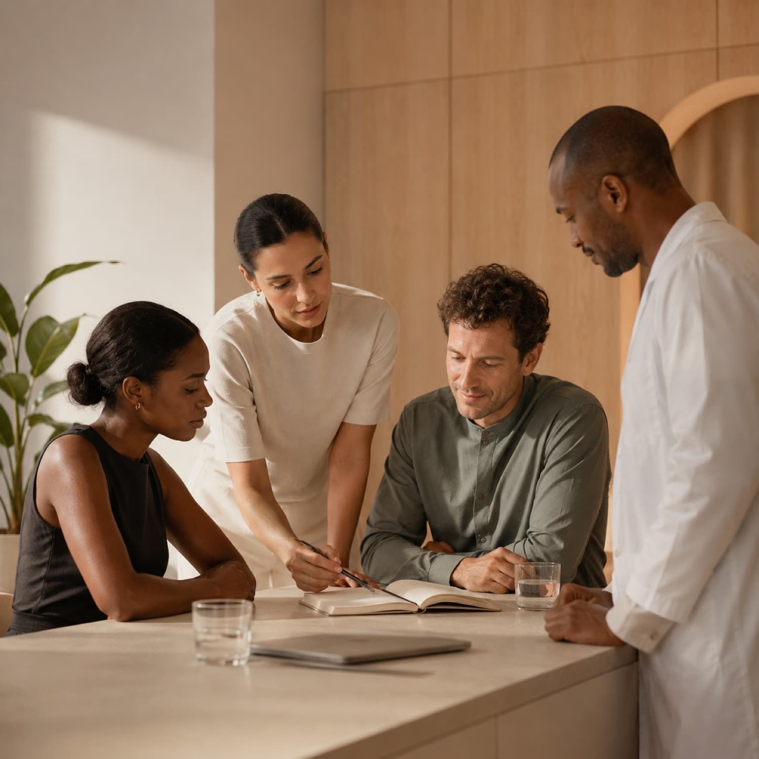 Interdisziplinäres Team von Sustainable Med im Austausch