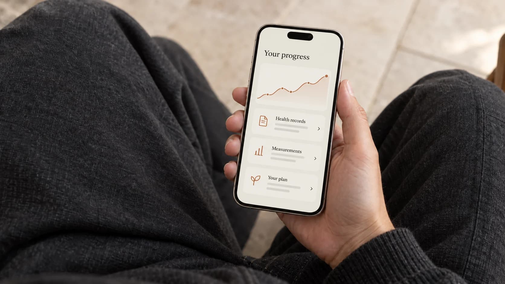 The personal health portal on a smartphone